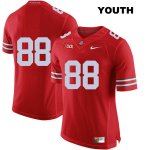 Youth NCAA Ohio State Buckeyes Jeremy Ruckert #88 College Stitched No Name Authentic Nike Red Football Jersey AK20J34BR